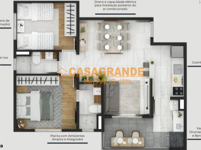 #12358 - Apartamento para Venda em São José dos Campos - SP - 3
